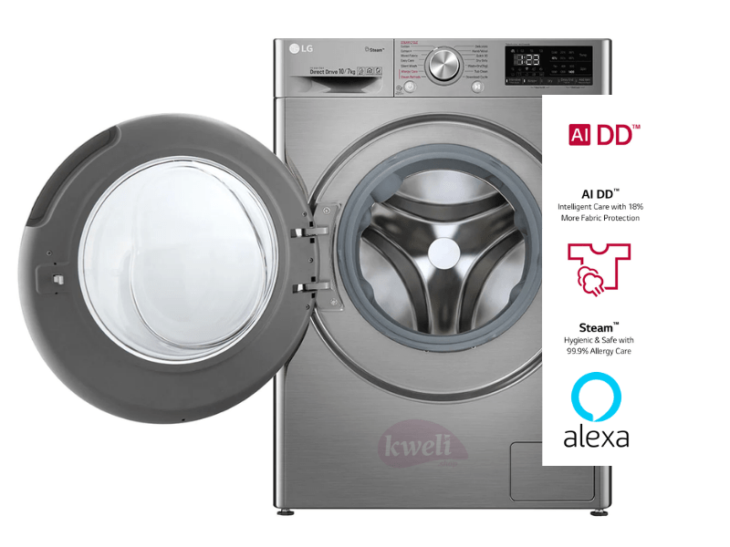 LG 10.5/7kg Front Load Washer/Dryer F4V5RGP2T; AI Direct Drive,1400 rpm, Steam, Allergy Care, Wireless Control - LG 10.5/7kg Front Load Washer/Dryer F4V5RGP2T; AI Direct Drive,1400 rpm, Steam, Allergy Care, Wireless Control - Image 2