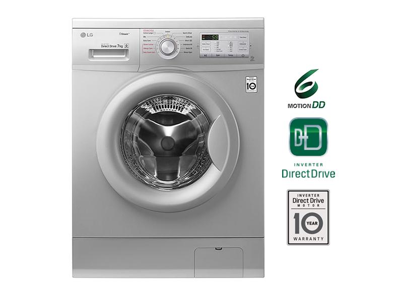LG 7kg Front Load Washing Machine FH2J3QDNG5P; 1200 rpm, Steam Option, 6 Motion Inverter Direct Drive, - LG 7kg Front Load Washing Machine FH2J3QDNG5P; 1200 rpm, Steam Option, 6 Motion Inverter Direct Drive, - Image 2