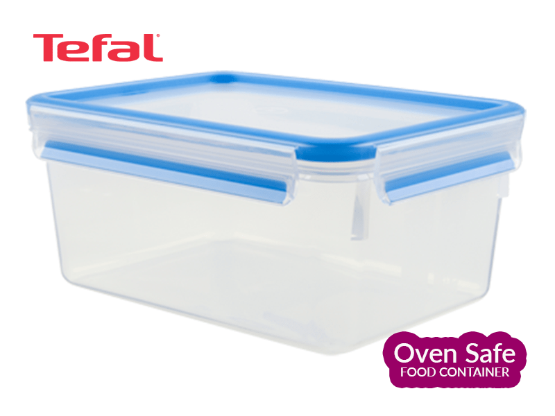 Tefal 2.3L Ovensafe Plastic Food Storage Container, Rectangular-Blue K3021512 - Tefal 2.3L Ovensafe Plastic Food Storage Container, Rectangular-Blue K3021512 - Image 2