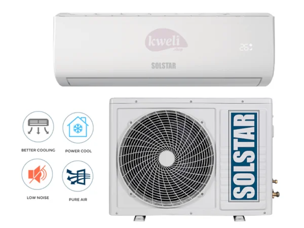 Solstar 18000 BTU Wall Split Air Conditioner, R410a – ASI/ASU 18TG-ASS; Free Copper Pipe Solstar Air Conditioners - A/Cs