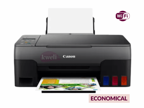 Canon PIXMA G3420 MegaTank A4 Wi-Fi Colour Ink Tank Printer; Print, Scan, Copy, 9.1/5ipm, 6,000/7,700 Ink Yield