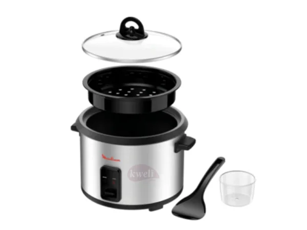 Moulinex 1.8-liter Rice cooker MK123; 10 cups, Steam Basket, Non-stick Bowl Rice Cookers Rice Cooker
