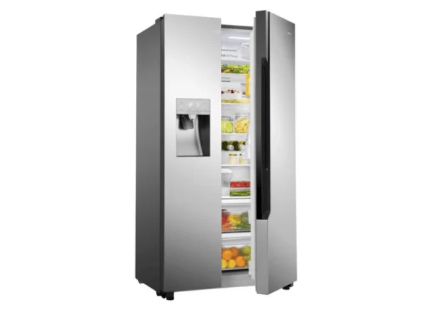 Hisense 670-liter Side-by-side Refrigerator with Dispenser RC-67WS4SB1 – Silver, Side By Side Refrigerator, Total No Frost No frost Refrigerators