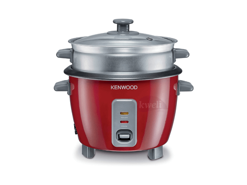 Kenwood 1.8-liter Rice Cooker with Steamer RCM44, Red, 650 watts - Kenwood 1.8-liter Rice Cooker with Steamer RCM44, Red, 650 watts