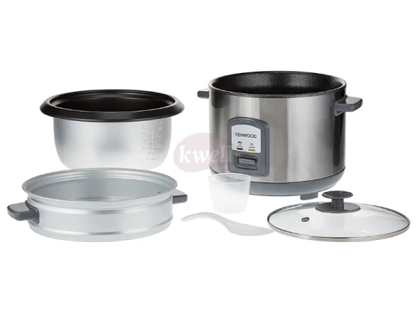 Kenwood 1.8-litre Rice Cooker RCM45; 10 Cups, Steamer, 700 watts, Silver Rice Cookers Rice Cooker