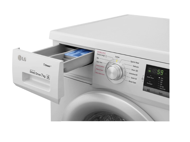 LG 7kg Front Load Washing Machine FH2J3QDNG5P; 1200 rpm, Steam Option, 6 Motion Inverter Direct Drive, - LG 7kg Front Load Washing Machine FH2J3QDNG5P; 1200 rpm, Steam Option, 6 Motion Inverter Direct Drive, - Image 4