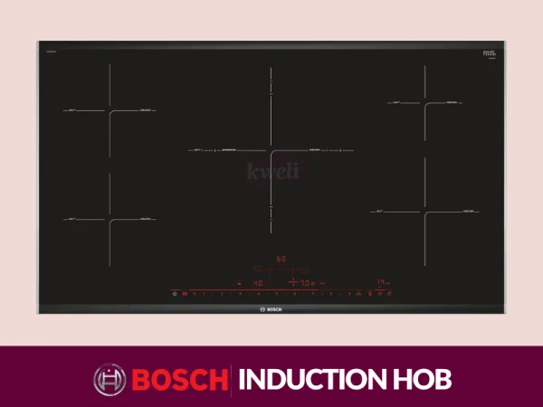 Bosch Electric Induction Hob PIV975DC1E; 90cm, PowerBoost, TouchSelect heat control, 2.2kw – 4.4kw power Built-in Hobs
