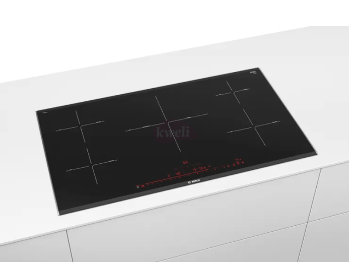 Bosch 90cm Induction Hob PIV975DC1E; PowerBoost, TouchSelect heat control, 2.2kw - 4.4kw power - Bosch Electric Induction Hob PIV975DC1E