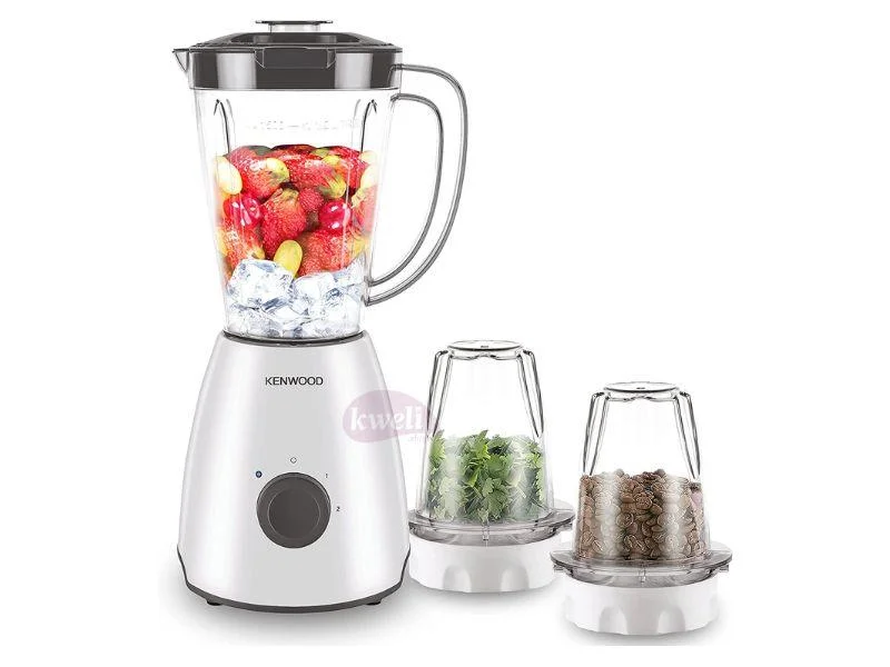 Kenwood 3-Piece Blender BLP10A0WH; 400 Watts with 2 Mill, white Blenders Juice blender 2 Kenwood 3-Piece Blender BLP10A0WH; 400 Watts with 2 Mill, white Blenders Juice blender 2