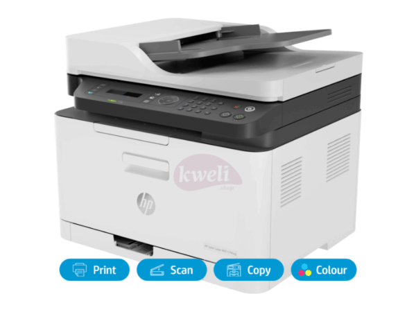 HP Color Laser MFP 179fnw A4 Wi-Fi Colour Laser Printer; Print, Scan, Copy, Fax, 18ppm Black/4ppm Colour, 1,000/700 Toner Yield, ADF