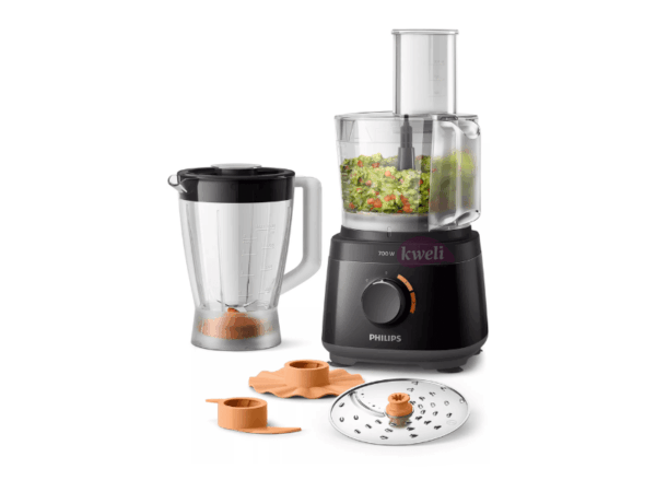 Phillips Food Processor with Blender Jar HR7320/11, White/Beige -  700W