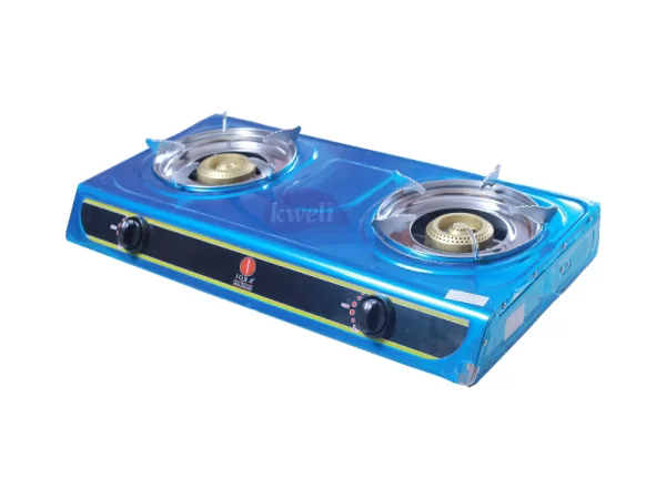IQRA 2-Burner Gas Stove IQ-GS2BSS; Auto Ignition, 2 Burners, Steel-top Gas Stove IQRA Appliances