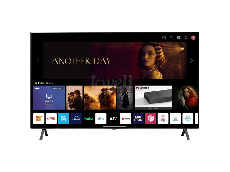 LG 55 inch 4K OLED TV OLED55A26LA; Cinema Screen Design, WebOS Smart TV, Ai Picture Pro, Magic Remote + Mic, 100 watts - LG 55 inch 4K OLED TV OLED55A26LA; Cinema Screen Design, WebOS Smart TV, Ai Picture Pro, Magic Remote + Mic, 100 watts