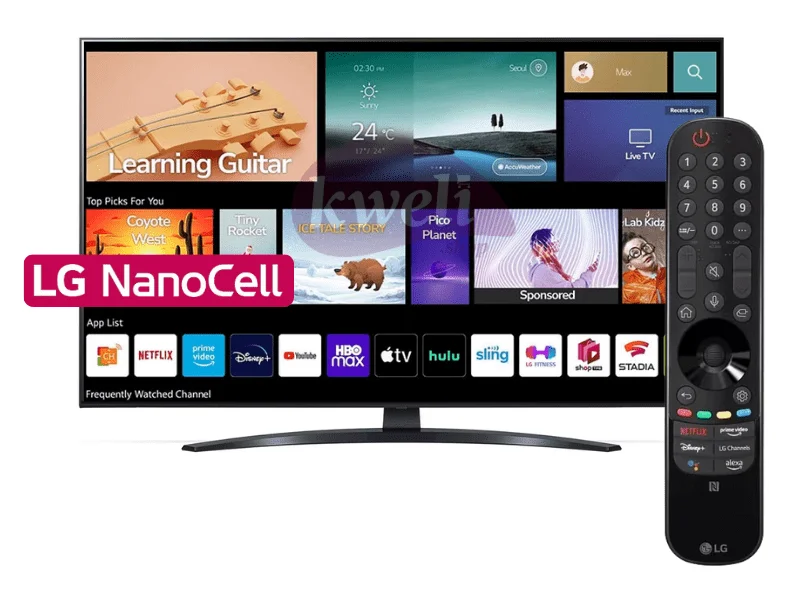LG 75 inch 4K UHD NanoCell Smart TV 75NANO796QA; Cinema Screen Design, Gaming TV, WebOS Smart AI ThinQ, Magic Remote + Mic, 266 watts LG TVs