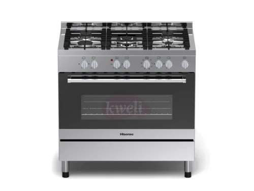 Hisense 90cm Cooker HF942GEES; 4 Gas Burners, 2 Electric Plates, Electric Oven, Flame Failure Safety Hisense Cookers