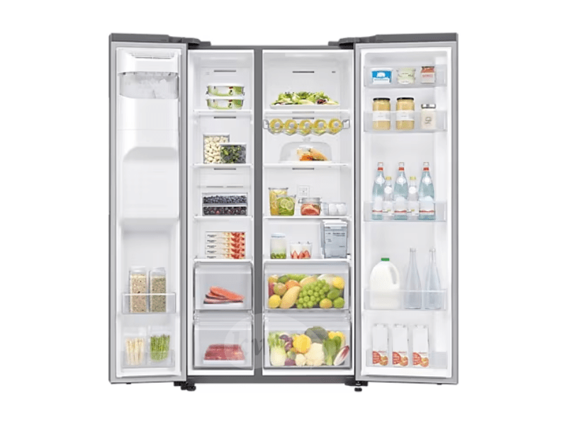 Samsung 635-litre Side By Side Refrigerator with Water & Ice Dispenser RS64R5111M9; All-round Cooling, Inverter Compressor, Total no frost - Inox/Silver - Samsung 635-litre Side By Side Refrigerator with Water & Ice Dispenser RS64R5111M9; All-round Cooling, Inverter Compressor, Total no frost - Inox/Silver - Image 2