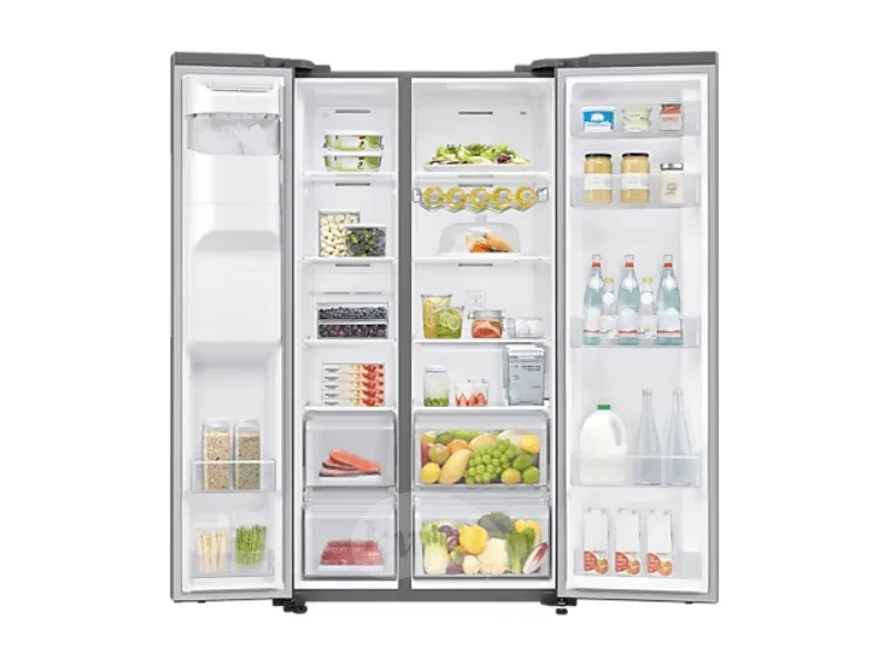Samsung 635-litre Side By Side Refrigerator with Water & Ice Dispenser RS64R5111M9;  All-round Cooling, Inverter Compressor, Total no frost –  Inox/Silver Refrigerators 3 Samsung 635-litre Side By Side Refrigerator with Water & Ice Dispenser RS64R5111M9;  All-round Cooling, Inverter Compressor, Total no frost –  Inox/Silver Refrigerators 3