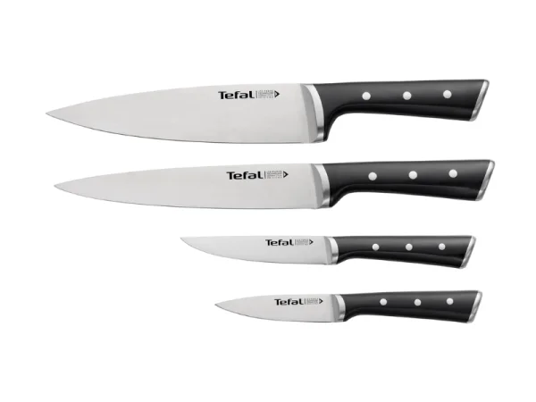 TEFAL Ice Force Set of 4 Stainless Steel Steak Knives – K2324S74 Knives Kitchen Knives