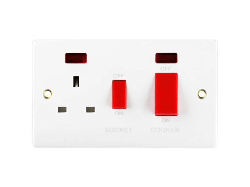 Tronic 45A Cooker Control Unit With Switch Socket TR5345N - Tronic 45A Cooker Control Unit With Switch Socket TR5345N