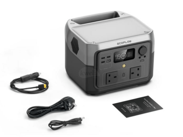 EcoFlow RIVER 2 MAX UK Portable Power Station 500W; 512Wh Lithium Battery, 6kg light weight, Umeme, Car & Solar panel charging supported, full charge in 60 minutes Portable Power Stations