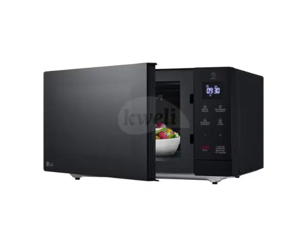 LG 30L NeoChef™ Solo Microwave MS3032JAS; 900W, EasyClean™, 5 Power Levels, White LED Lamp, Sleek Black Finish Microwave