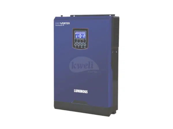 Luminous Rayverter Pro Connect 5KVA/5KW 48V Off-Grid Solar Inverter; Built-in 100A MPPT Solar Charge Controller, 5000W PV Input, 500V Voc, 120-450V MPPT Range, Pure Sine Wave Output Hybrid Inverters
