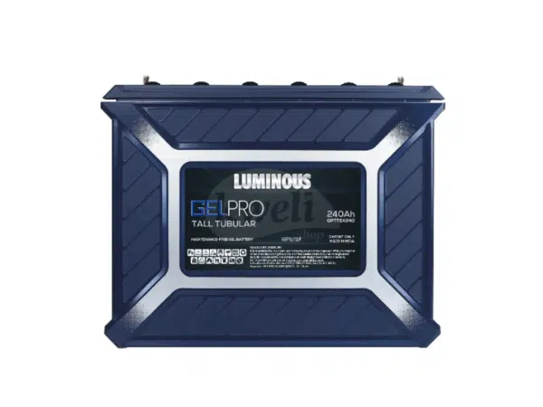 Luminous 240Ah 12V Gel Battery GPTTEX 240; Tall Tubular VRLA Battery, Over 1,500 Cycles @50% DoD, Durable, Maintenance-Free Solar Battery Gel Batteries