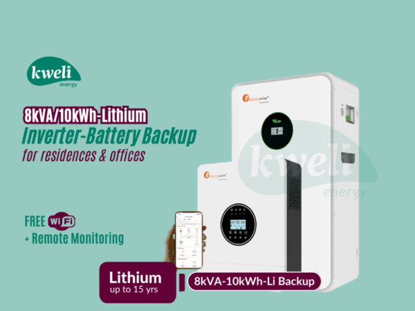 Kweli Energy 8kVA-10kWh Lithium Battery-Inverter Backup System