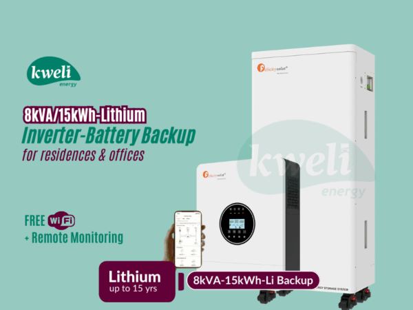 Kweli Energy 8kVA-15kWh Lithium Battery-Inverter Backup System