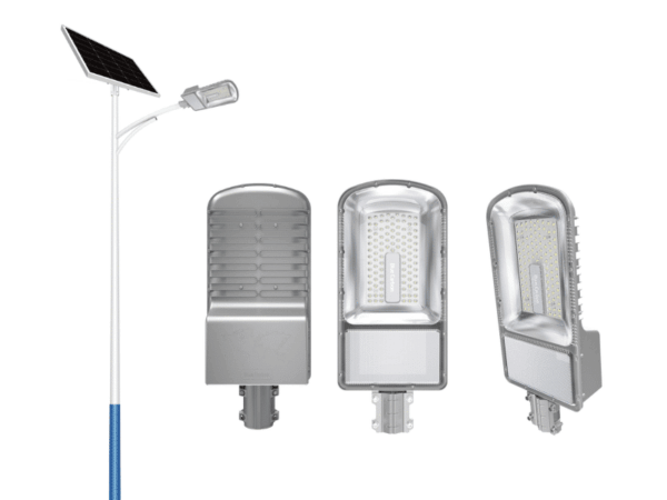 Bluecarbon 50W 5,400-Lumen LED Solar Street Light, Crossbow Light 2.0 (BCT-OLC2.0-B); 105W Monocrystalline Solar Panel, 70Ah LiFePO₄ Battery, IP65 Waterproof, Auto Dusk-to-Dawn Operation, Remote Control