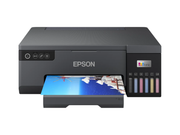 Epson EcoTank L8050 Ink Tank Photo Printer; Wireless & Wi-Fi Direct Printing, 6-Colour Photo System, 5400 Page Yield, 19W Power Consumption