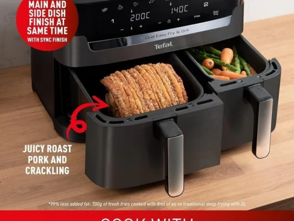 Tefal Dual Easy Fry Air Fryer, 8.3L – EY901840
