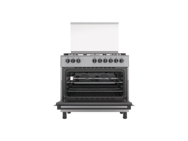TITAN Freestanding Cooker, 90cm x 60cm, 5 Gas Burners, Full Gas Oven with Grill & Rotisserie, Auto Ignition, Turbo Fan, Stainless Steel Finish - TN-FC9500XA