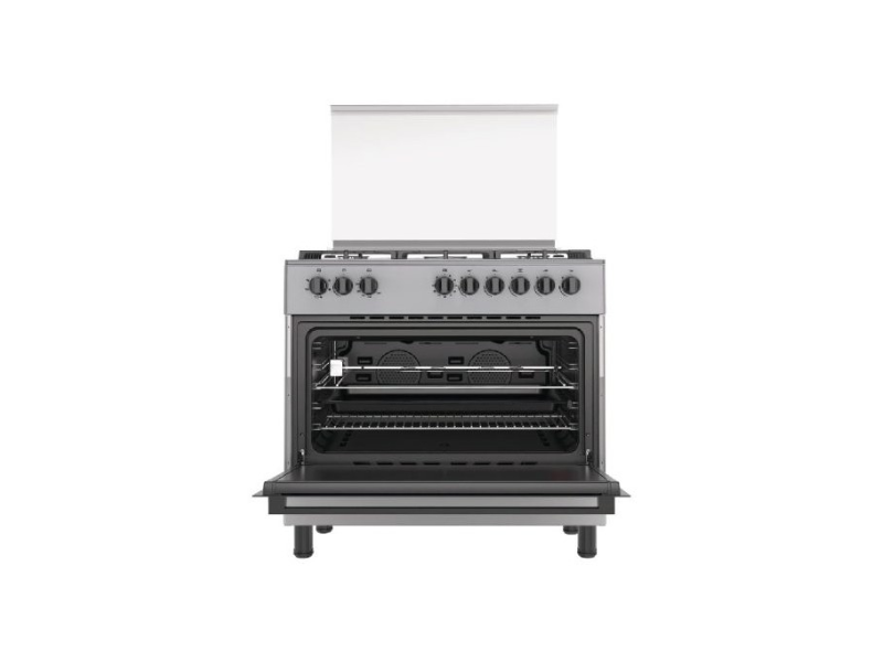 TITAN Freestanding Cooker, 90cm x 60cm, 5 Gas Burners, Full Gas Oven with Grill & Rotisserie, Auto Ignition, Turbo Fan, Stainless Steel Finish - TN-FC9500XA - TITAN Freestanding Cooker, 90cm x 60cm, 5 Gas Burners, Full Gas Oven with Grill & Rotisserie, Auto Ignition, Turbo Fan, Stainless Steel Finish - TN-FC9500XA