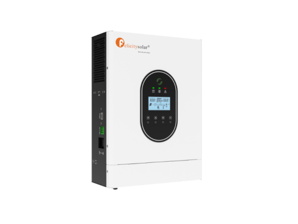 Felicity Solar 2kW2kVA 24V Hybrid Solar Inverter IVCM2024 PRO; Built-in MPPT Solar Charge Controller, 230Vac Output, 90–280Vac Input, LCD Display, Generator Compatible