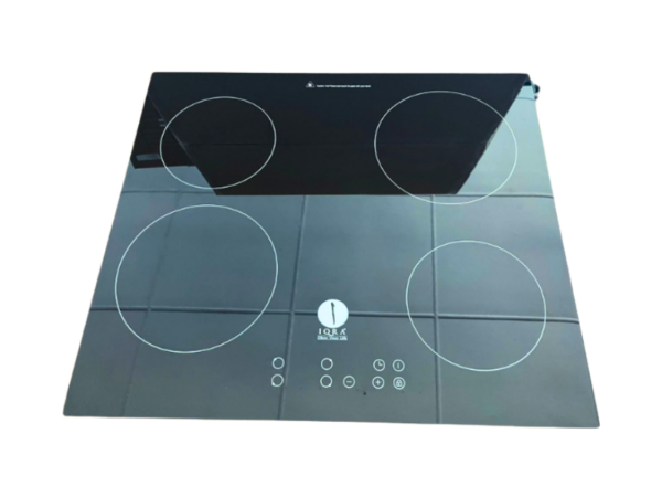 IQRA 60cm Built-In Ceramic Hob IQ-KH5003CRG; 4 Ceramic Infrared Hotplates, Tempered Glass Top, Electric Infrared Heating System, Knob Control