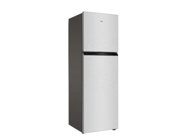 TCL 370-Litre No Frost Refrigerator P370TMS; Double Door, Top-Mount Freezer, Twin Eco Inverter, Electronic Control, LED Light, Silver Finish