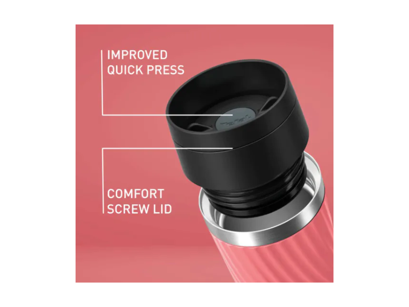 Tefal 0.36L Travel Mug N2024410; Vacuum Insulated Stainless Steel, 360° Drinking Lid, Twist Comfort Screw Lid, Leak-Proof Design - Tefal 0.36L Travel Mug N2024410; Vacuum Insulated Stainless Steel, 360° Drinking Lid, Twist Comfort Screw Lid, Leak-Proof Design - Image 2