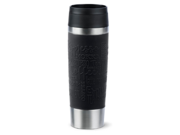 Tefal 0.5L Travel Mug N2022010; Thermal Vacuum Insulation, 360° Drinking Lid, Leak-Proof Design, Stainless Steel Body