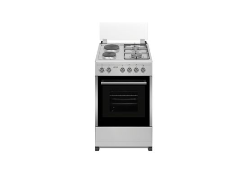 Venus 50x55cm Cooker VC5522; 2 Gas Burners, 2 Electric Hot Plates, Electric Oven & Grill, Auto Ignition, Stainless Steel - Venus 50x55cm Cooker VC5522; 2 Gas Burners, 2 Electric Hot Plates, Electric Oven & Grill, Auto Ignition, Stainless Steel